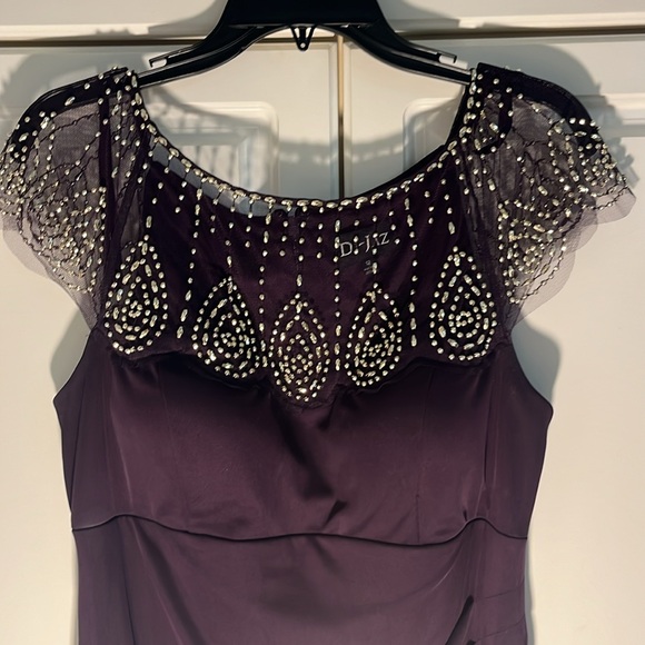 Women’s semi-formal dress, dark purple, size 12 - Picture 2 of 4